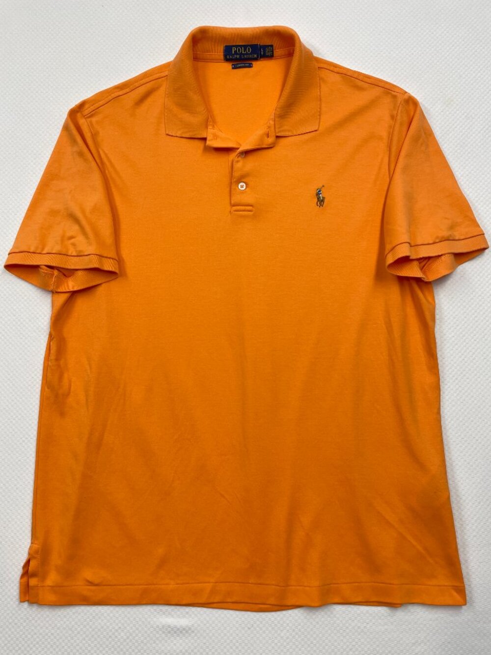 Polo Ralph Lauren Classic Fit Orange Short Sleeve Polo Shirt Men's Size L